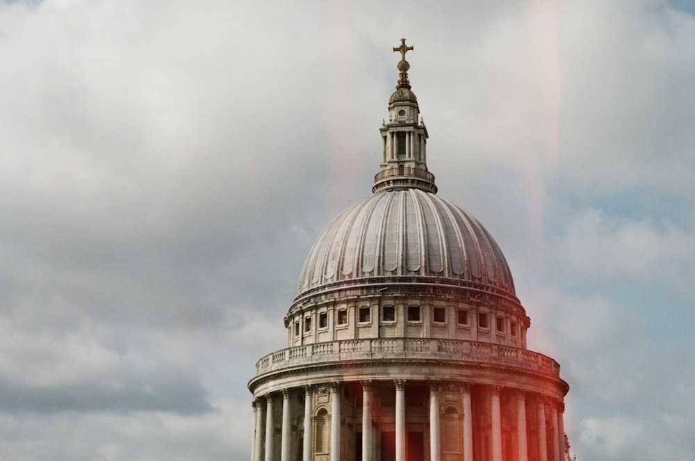 the dome of a building with a cross on top