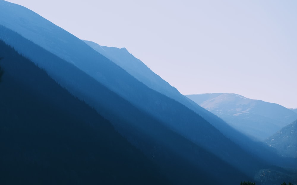 a view of a mountain range from a distance