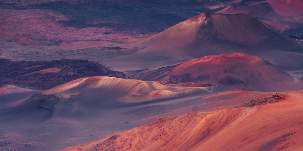 a view of a mountain range from a plane