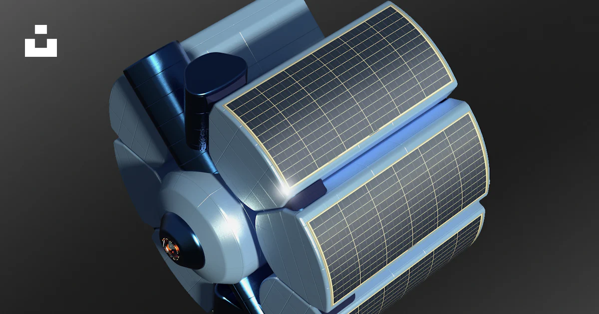 A solar powered object on a gray background photo – Free Design Image ...