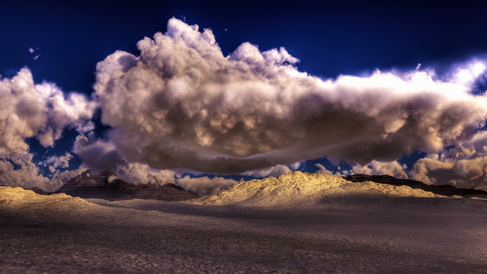 a group of clouds that are in the sky