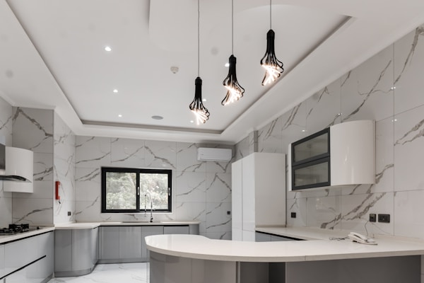 Lagos, Nigeria - 16th September 2021: Interior pictures of a Stylish modern Kitchen.by Emmanuel Ikwuegbu