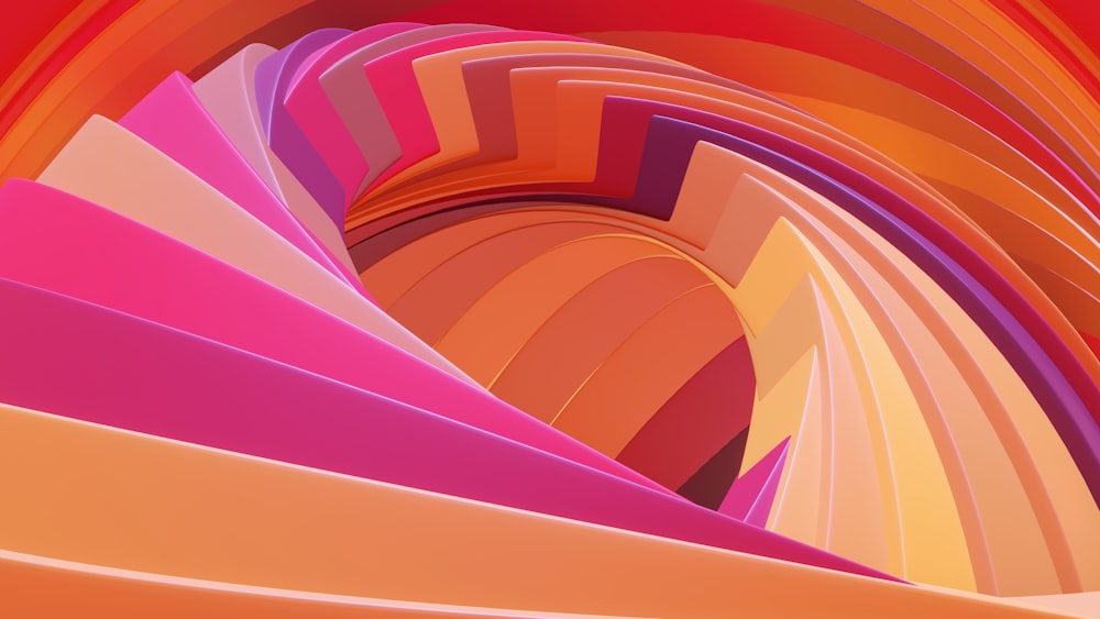 uma imagem abstrata de um túnel multicolorido de linhas