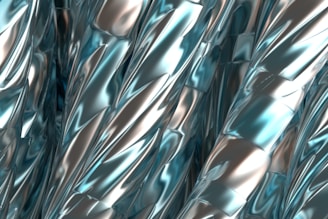Close-up of metallic textures on industrial surfaces with subtle neon reflections.