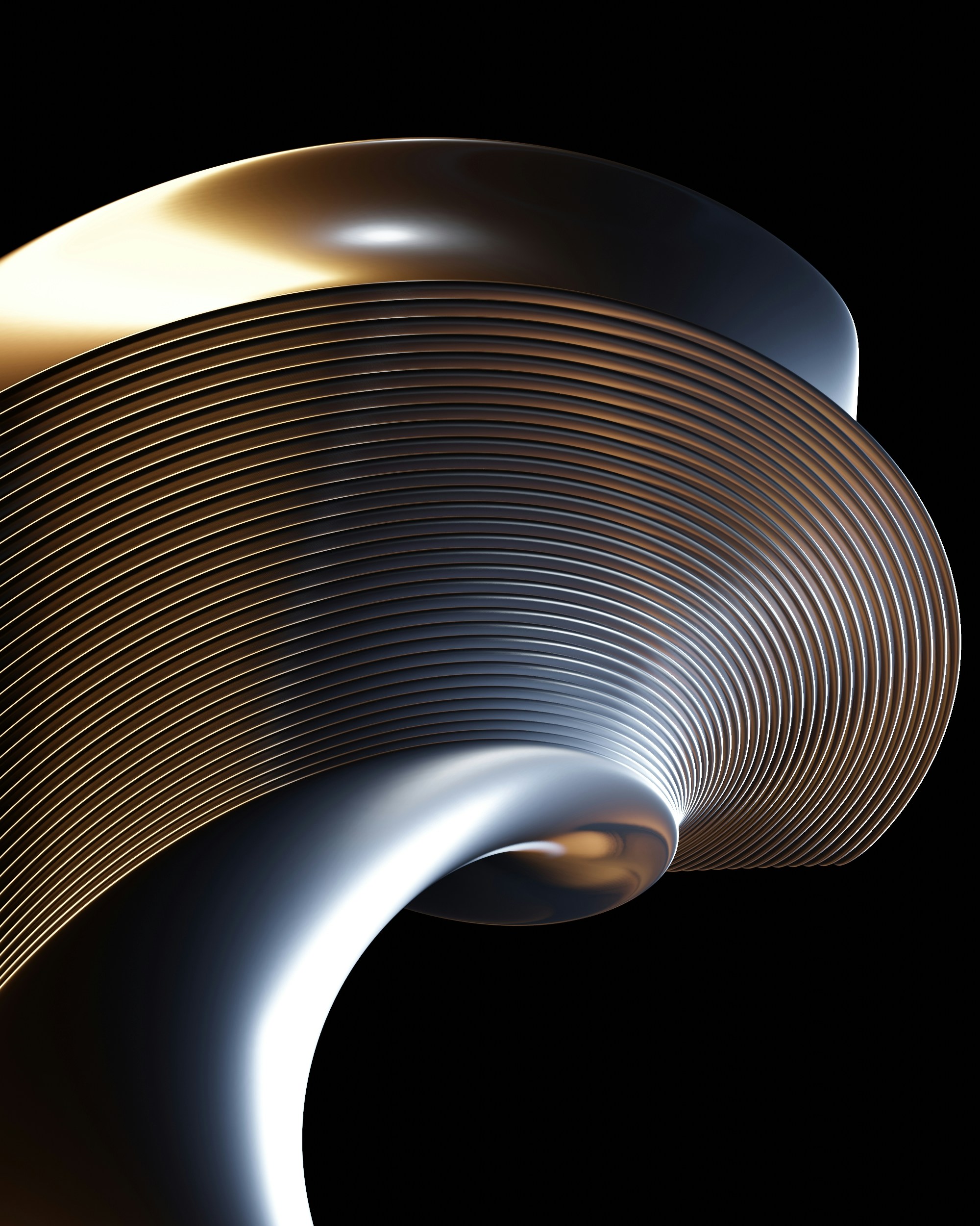 금색과 은색 디자인의 검은색 배경