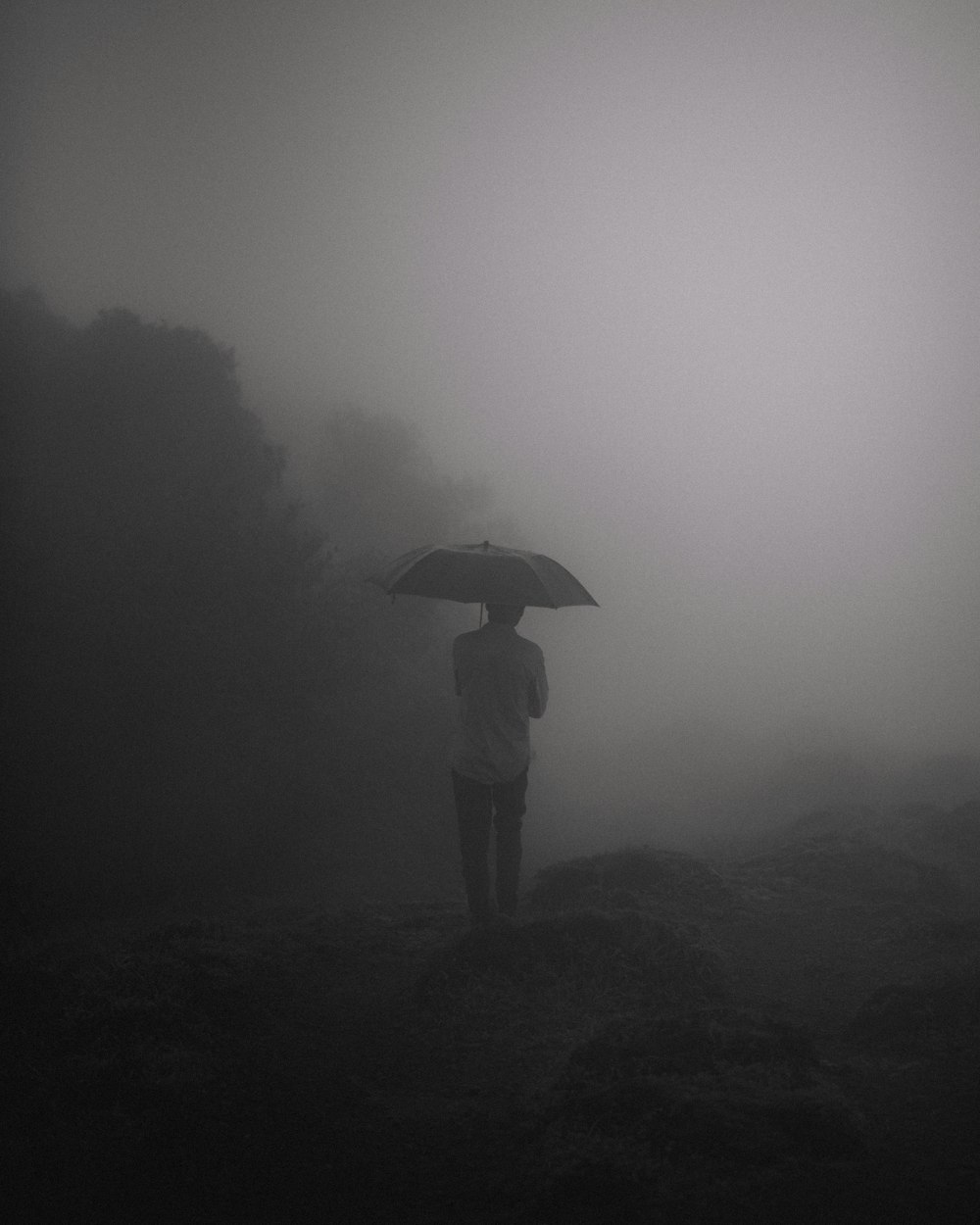 a man holding an umbrella