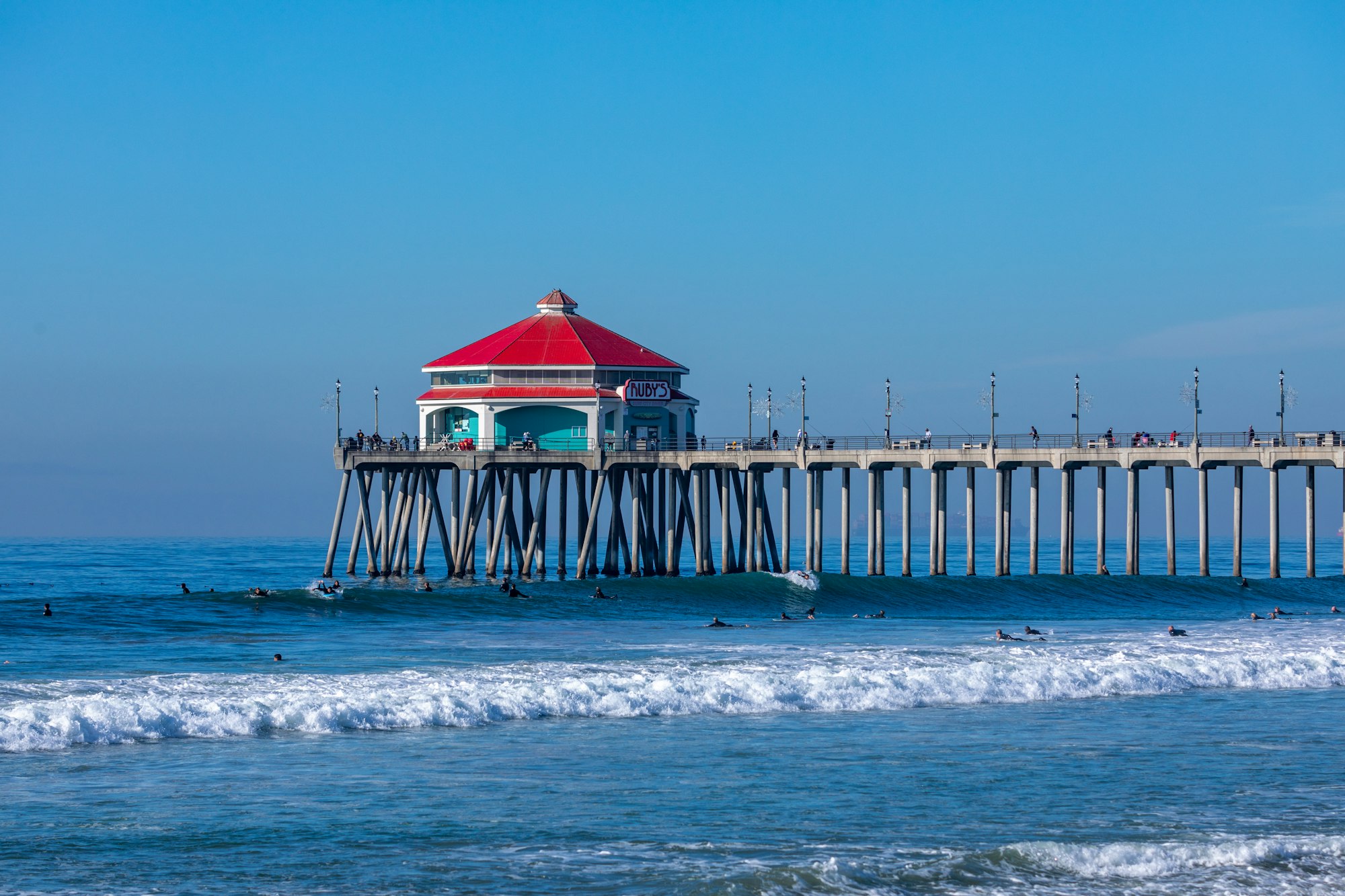 Huntington Beach Pier and the Pacific Ocean in Surf City USA