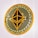 A digital representation of an Ethereum coin featuring a network-like pattern and binary code surrounding the Ethereum logo in the center. The coin has a gold and black color scheme.