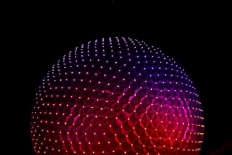 a large ball with a lot of lights on it