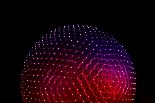 a large ball with a lot of lights on it
