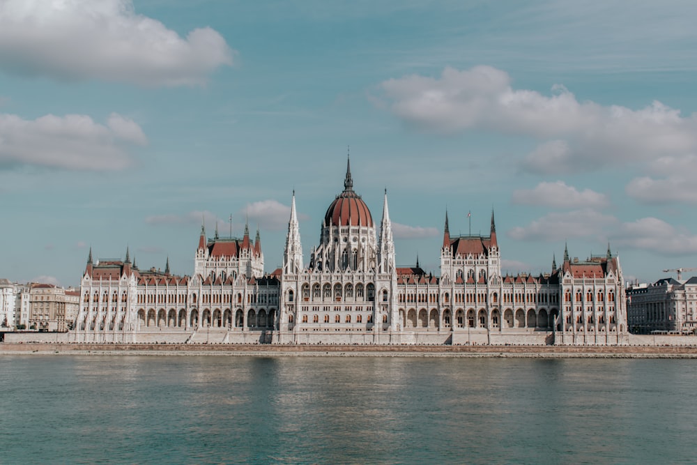 a large building with a clock on the top of it