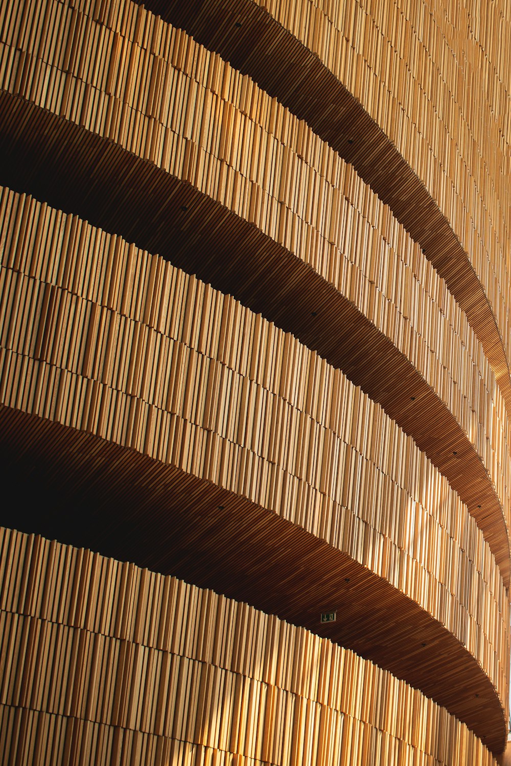 a close up of a building made of bamboo
