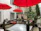 A stylish patio umbrella providing shade over a dining area.