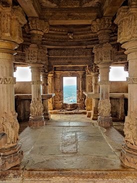 a view of the inside of a temple