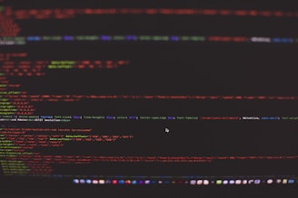 a close up of a computer screen with many lines