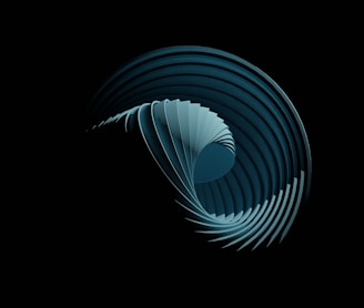 a black background with a circular design in the middle