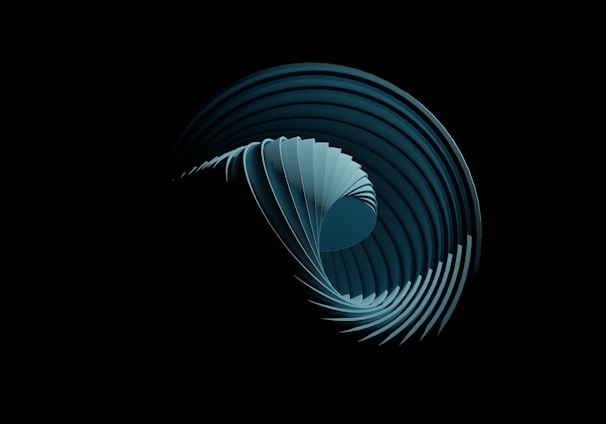a black background with a circular design in the middle
