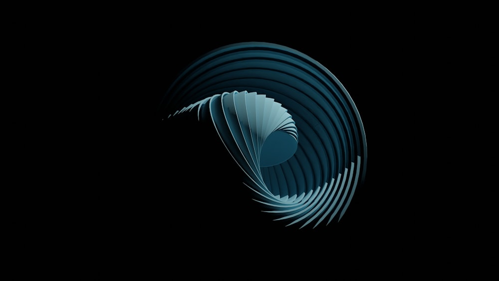 a black background with a circular design in the middle