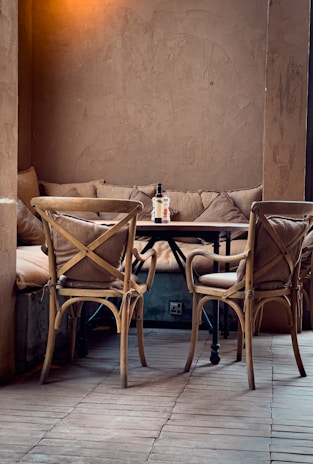 A cozy corner of the restaurant featuring comfortable seating.