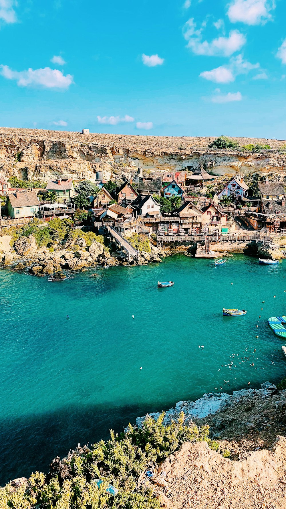 a body of water with boats in it