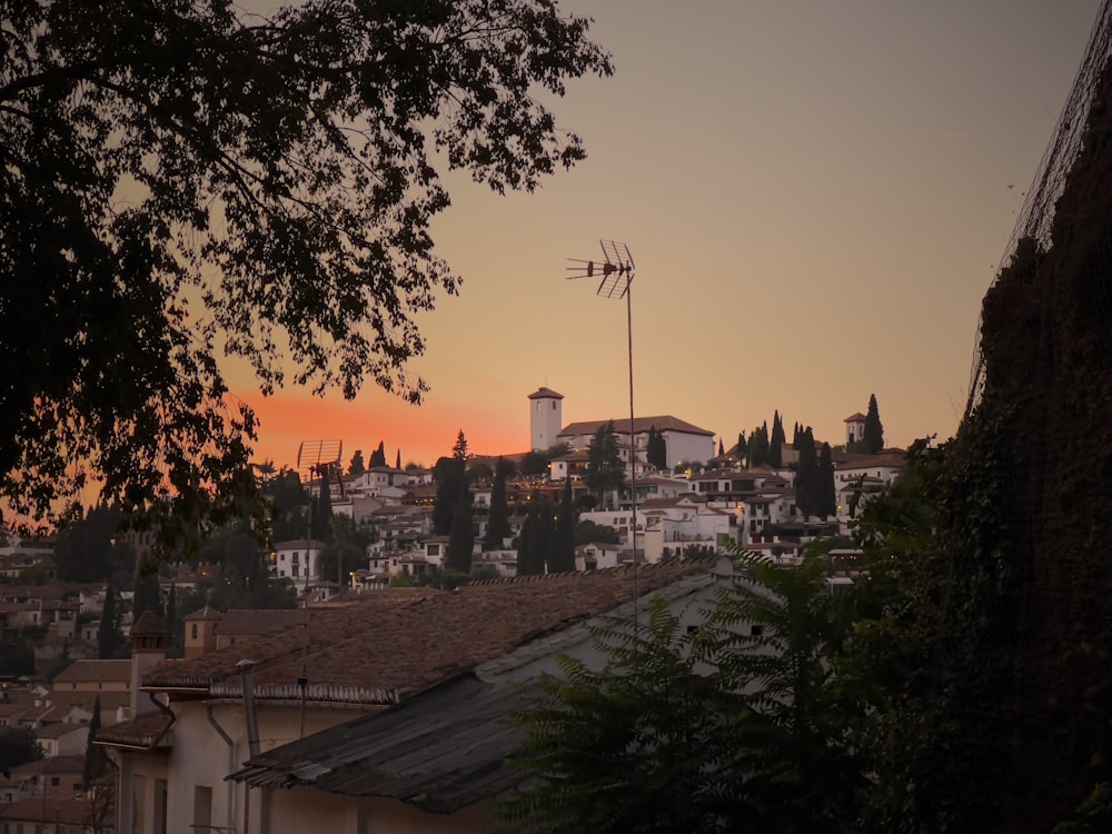 a view of a city from a distance