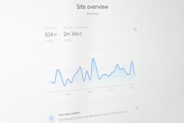 a computer screen with a line graph on it