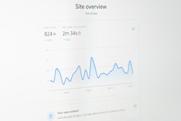 a computer screen with a line graph on it
