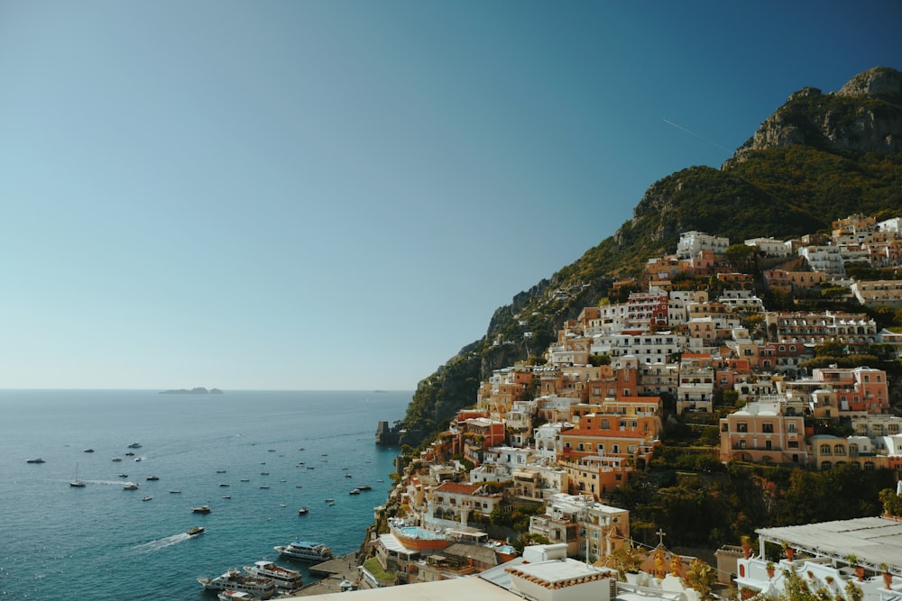 a view of a town on the edge of a cliff