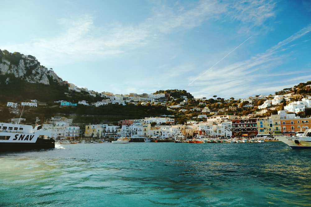 a body of water with boats in it