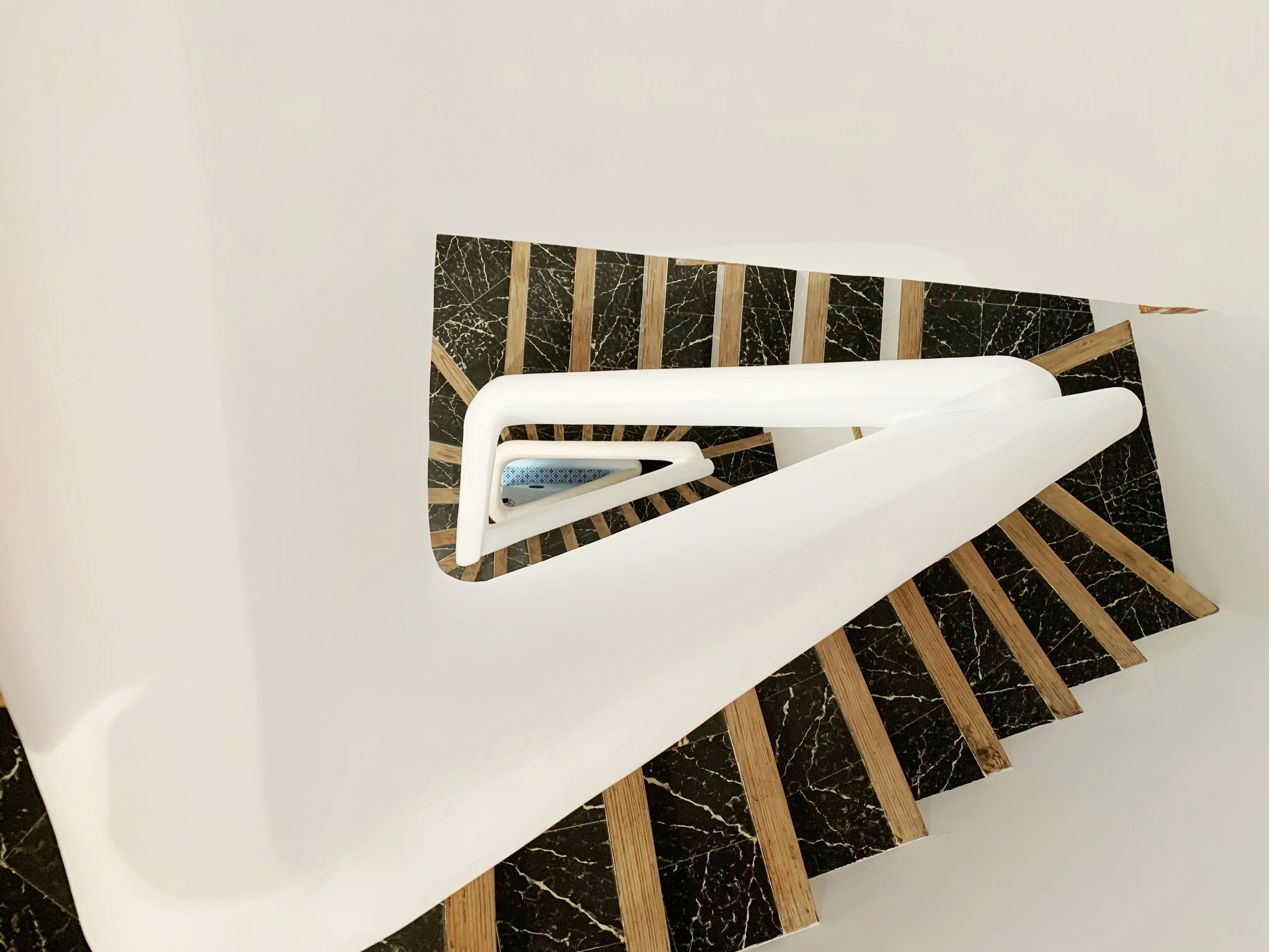 a close up of a white object on a table