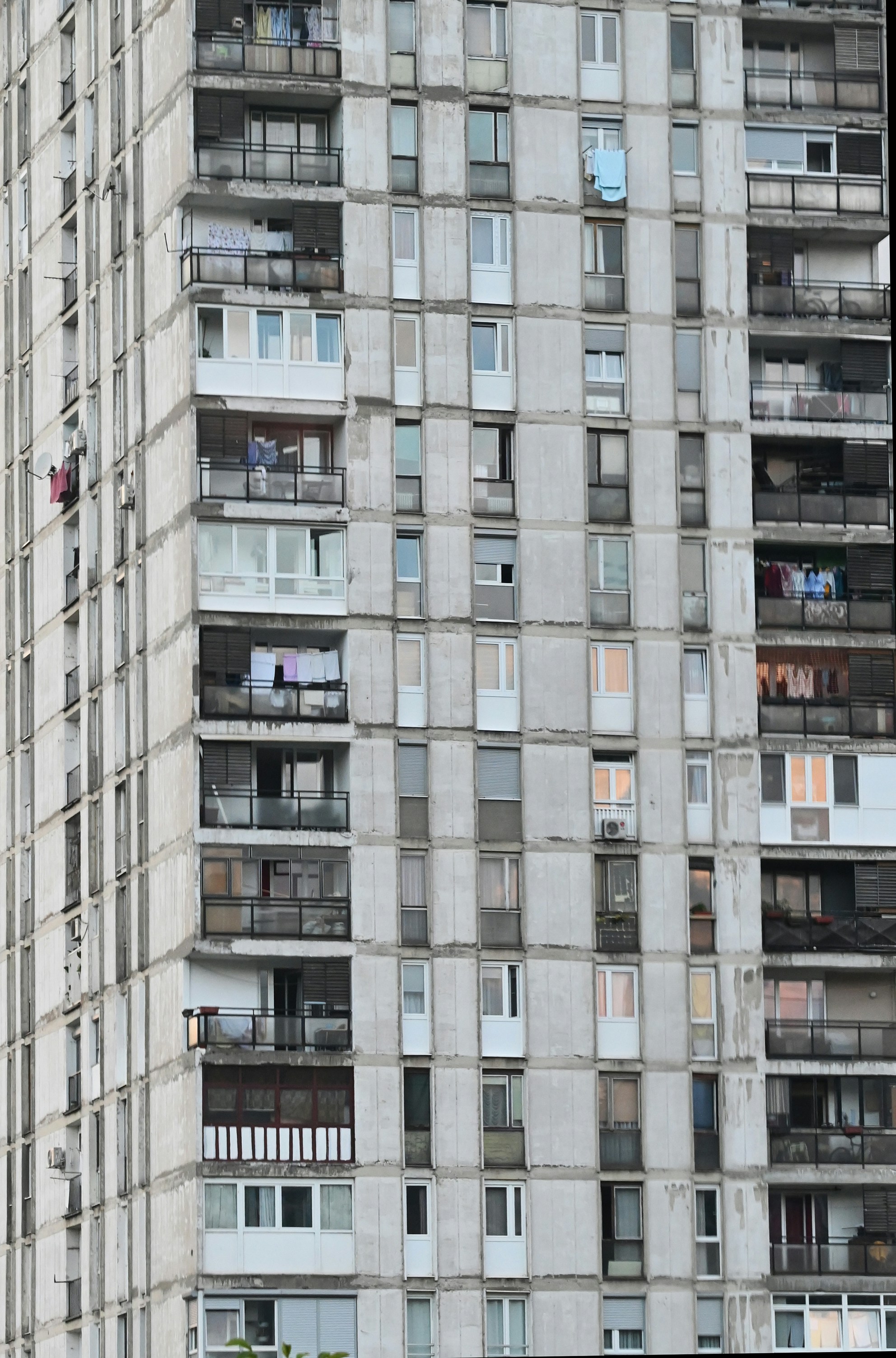 a very tall building with lots of windows