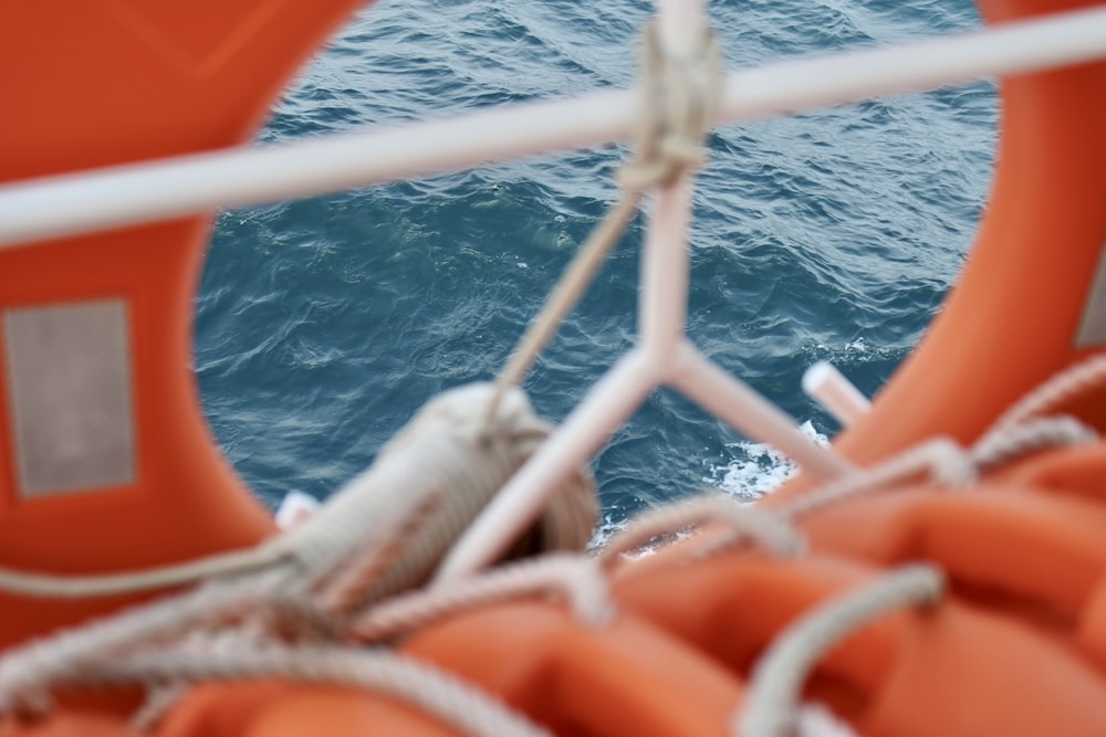 a view of the ocean from a boat