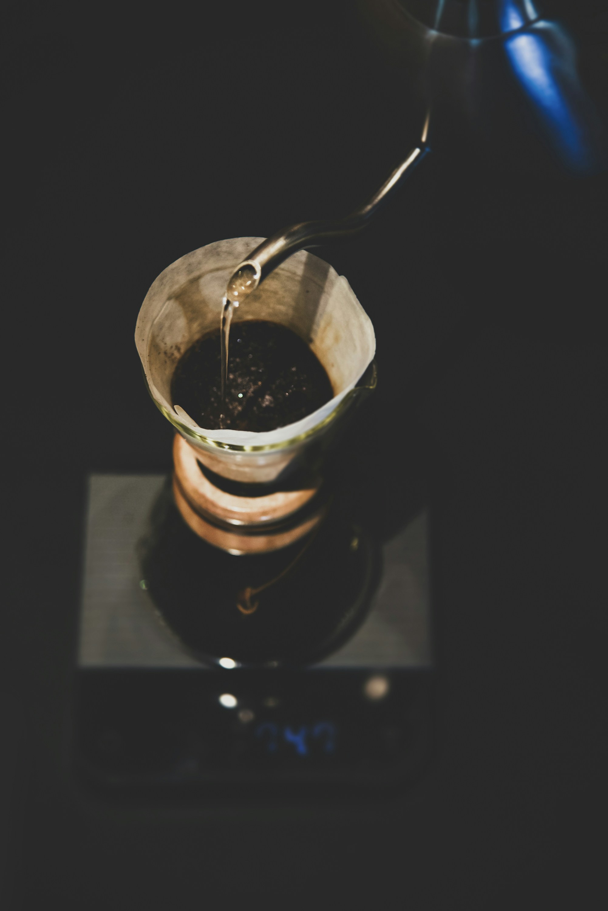 pouring drip coffee