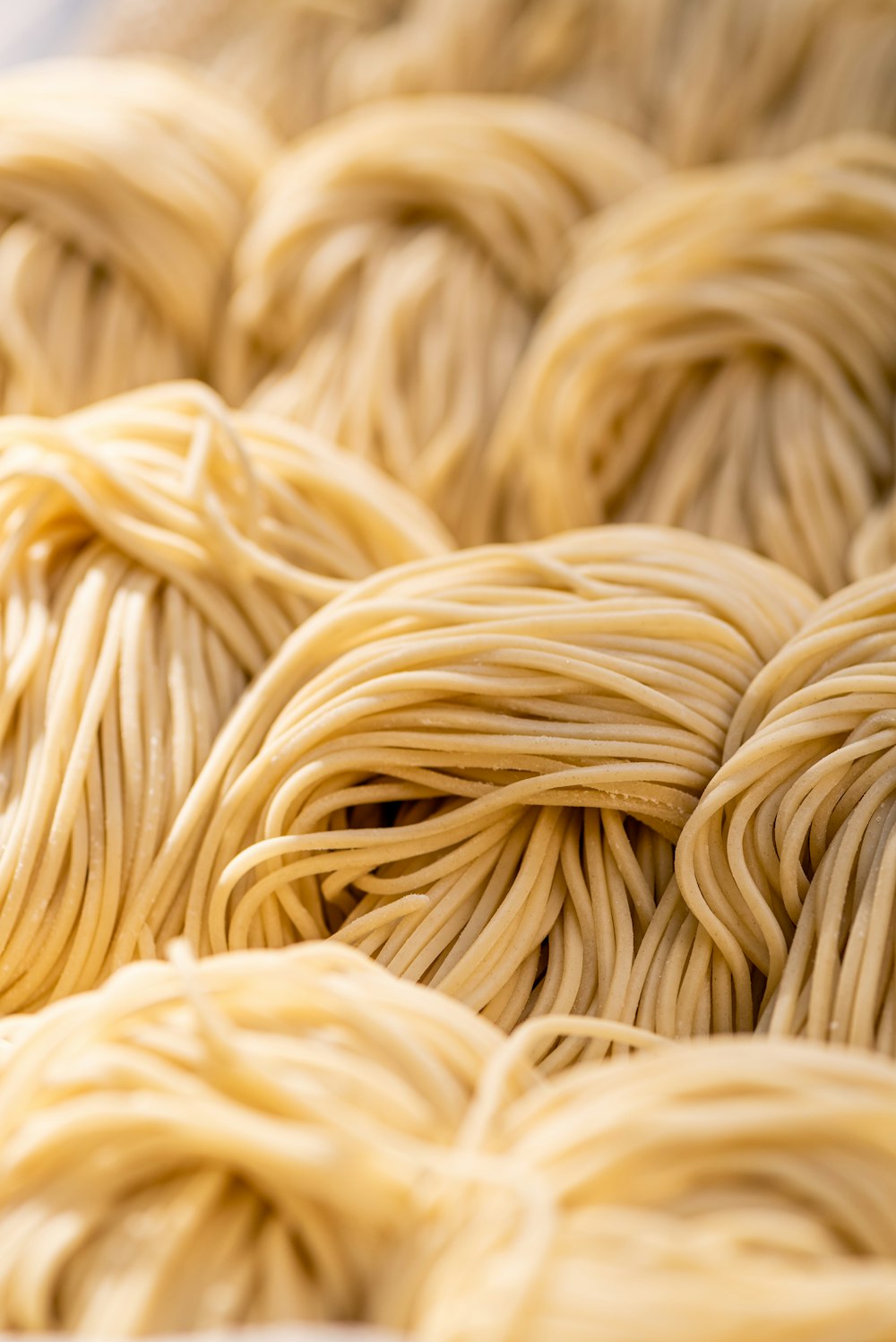 a close up of a bunch of noodles