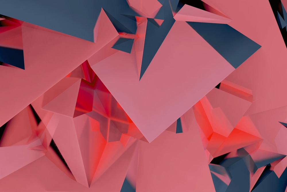 ein abstrakter Hintergrund aus rosa und blauen Formen