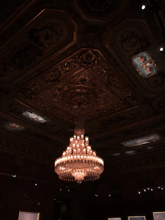 A new chandelier being skillfully installed in a bright dining room.