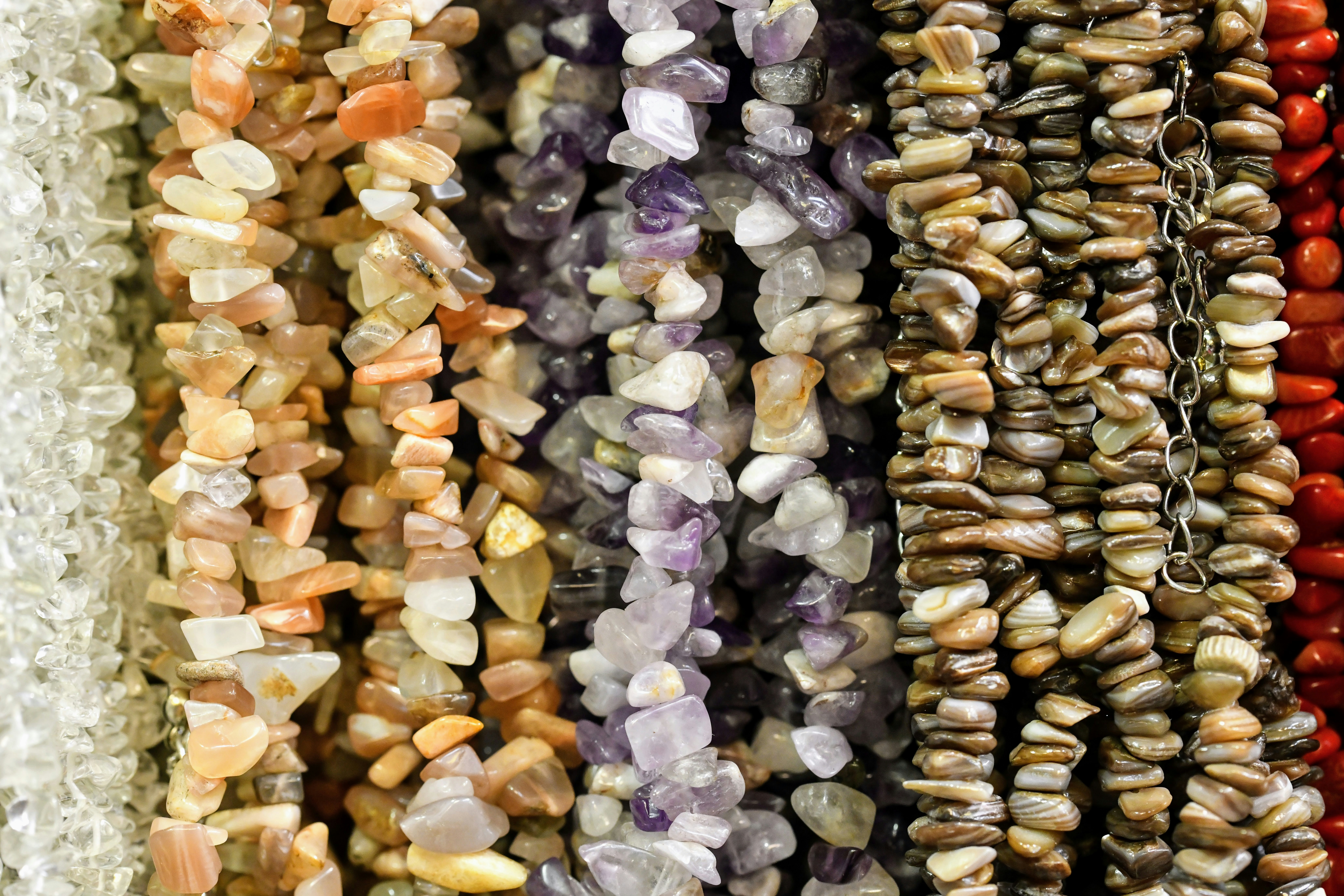 Natural stone beads