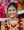 Portrait of a smiling woman in traditional Indian attire with a vibrant cultural festival background.