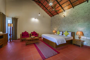 Comfortable bedroom with warm tones and a restful ambiance in a rented floor