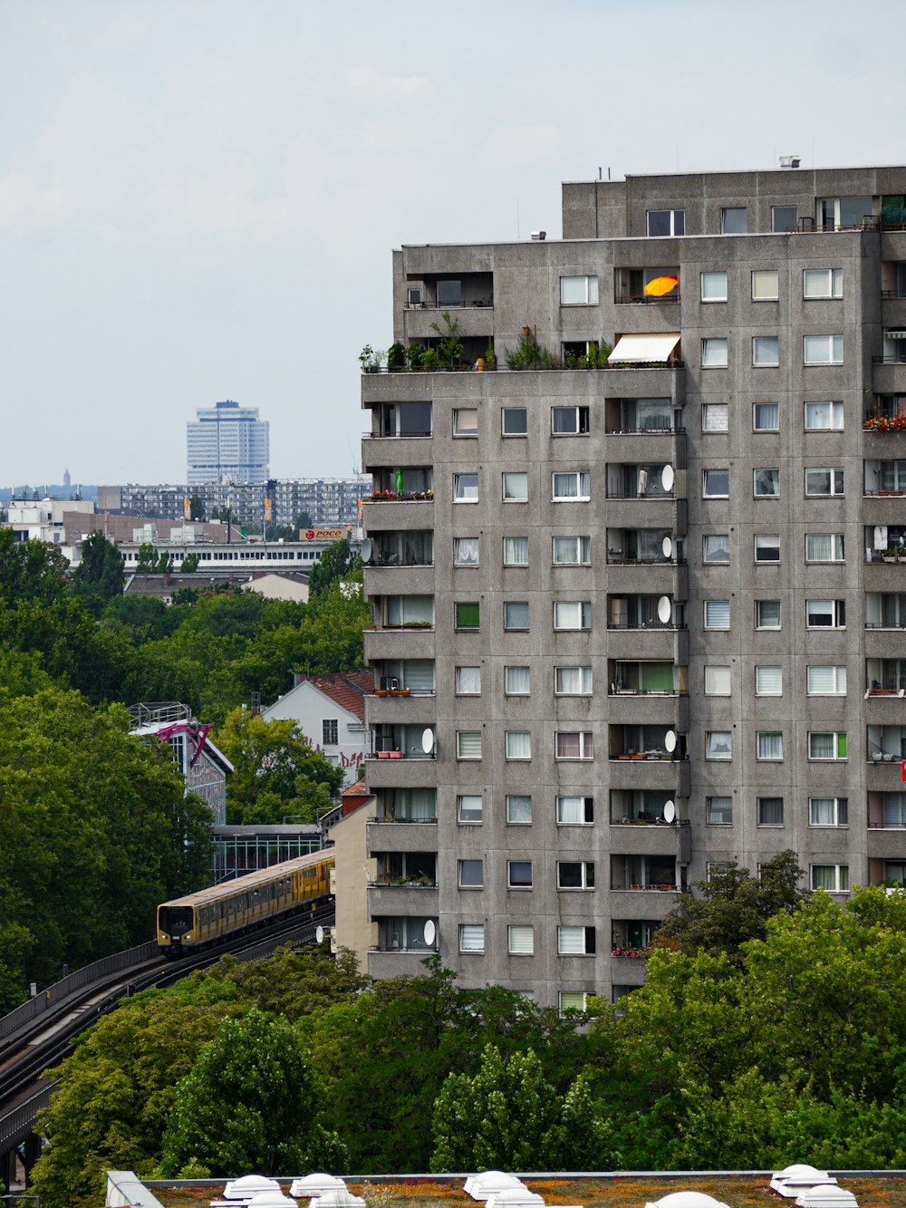 a very tall building with lots of windows