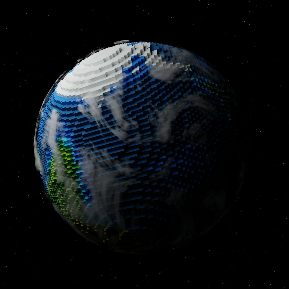 Una imagen generada por computadora de la Tierra en el espacio
