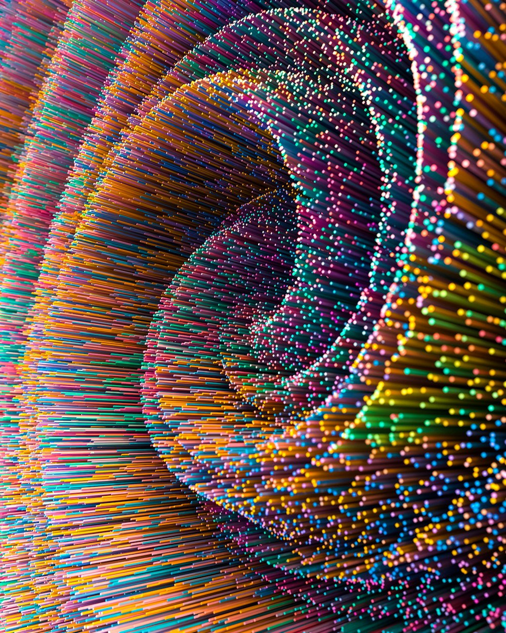 a very colorful art work with lots of beads