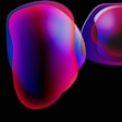 a computer generated image of a purple and red object