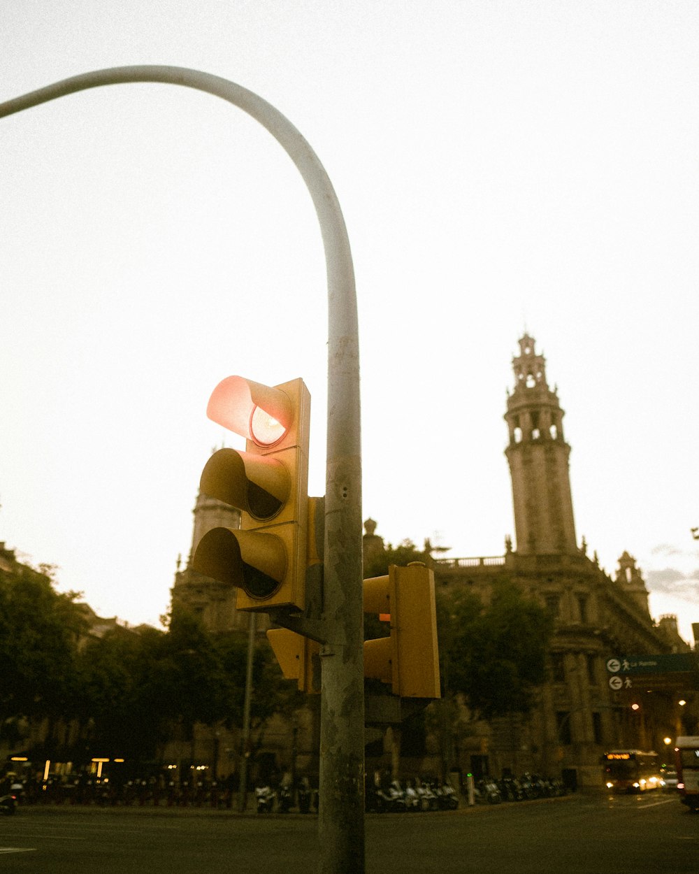 a traffic light sitting on the side of a road