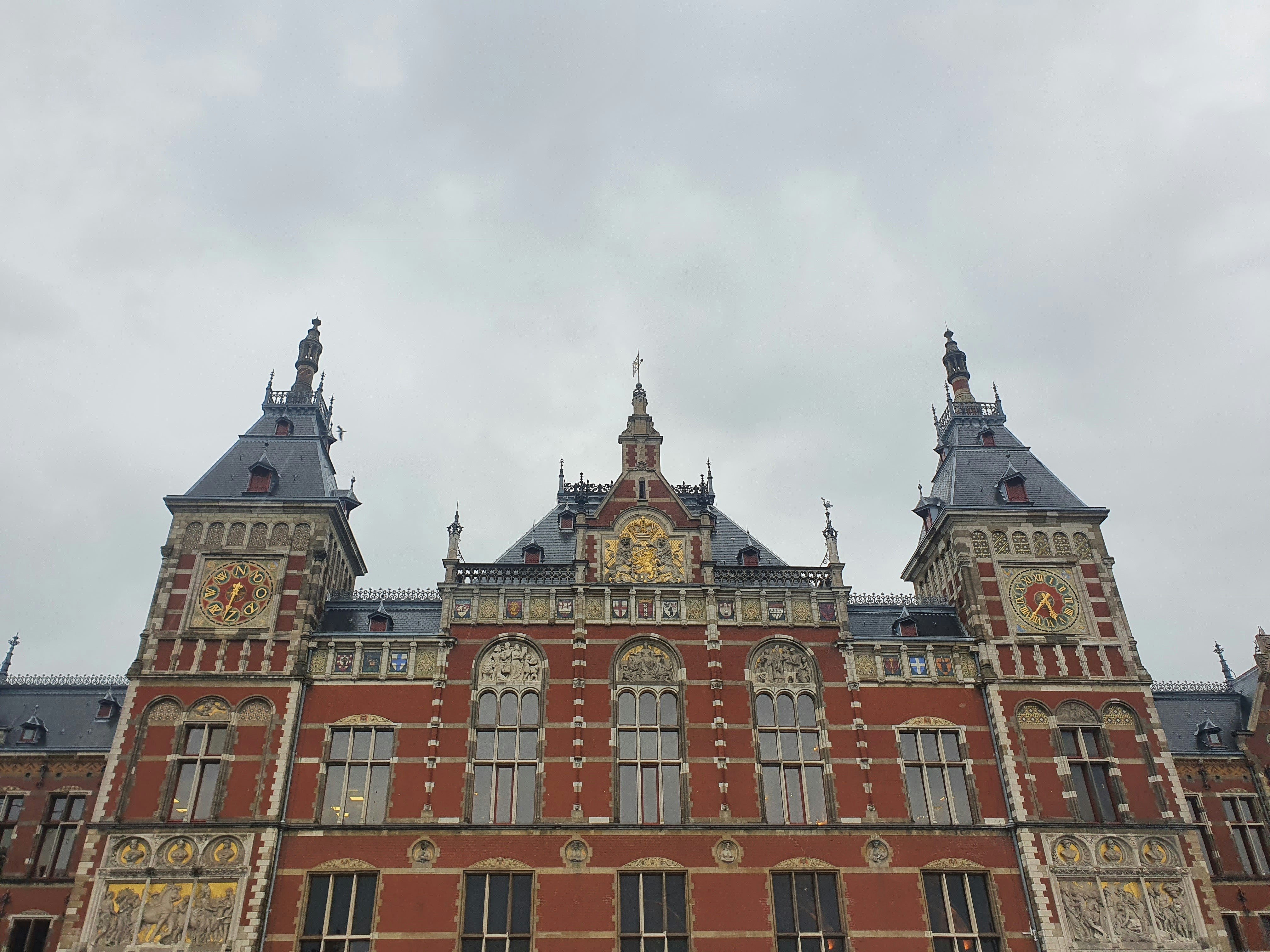 a large building with a clock on the front of it
