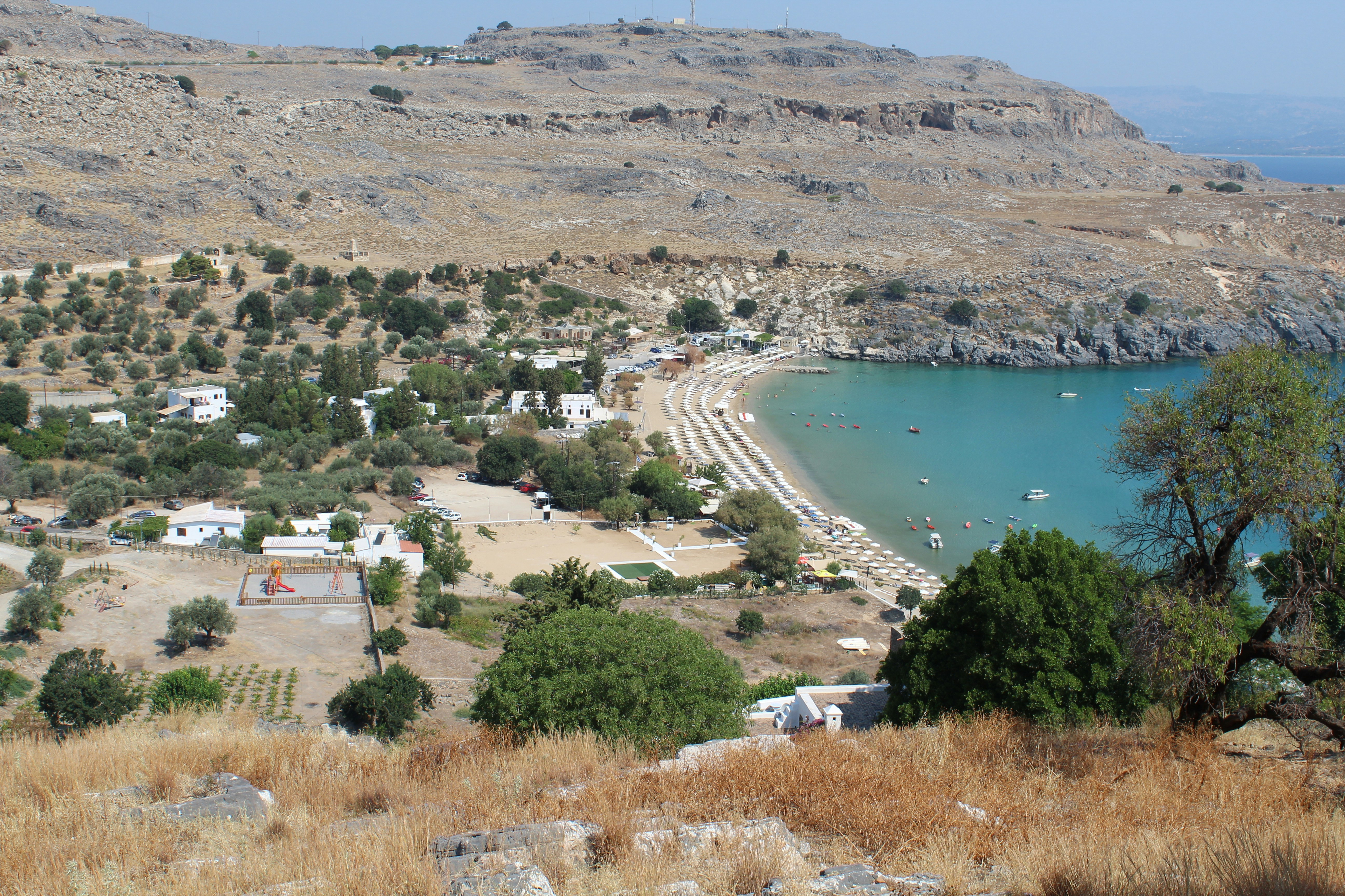 a view of a beach and a body of water