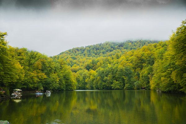 A body of water surrounded by green trees — Dilijan, Armenia