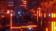 A dynamic scene showing a futuristic game environment with vivid graphics.