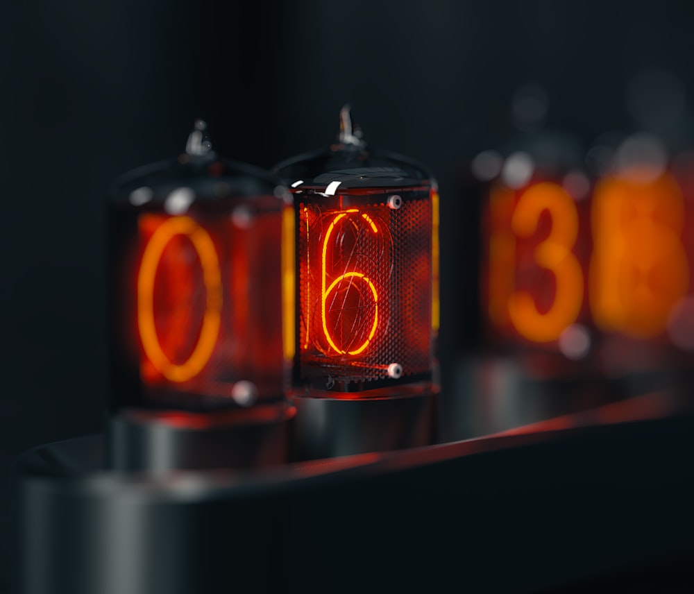 a close up of a clock on a table