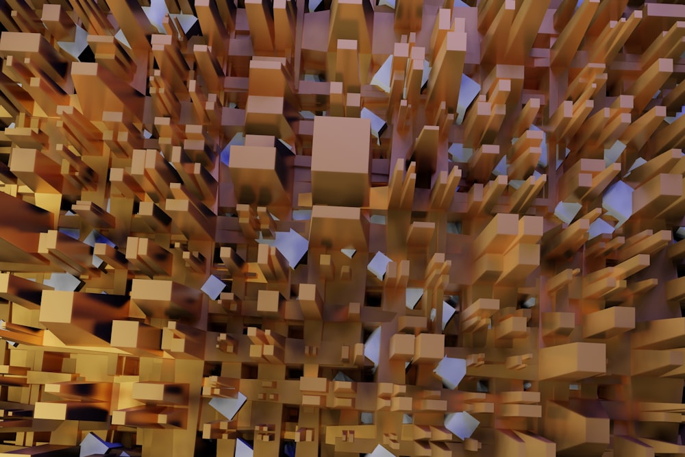 an abstract image of a bunch of cubes